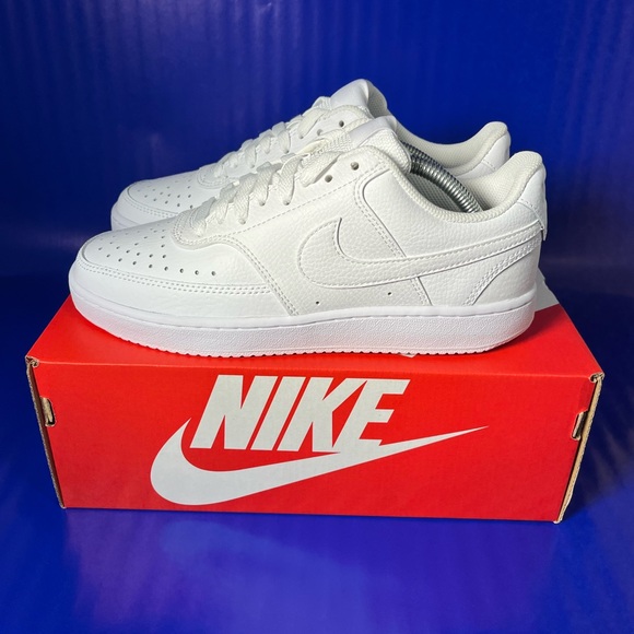 Nike Shoes - NEW Nike Court Vision Low Triple White Women’s Sneaker Fast Shipping
